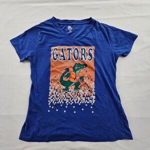 Florida Gators Blue Short Sleeve V-Neck T-Shirt Women's M